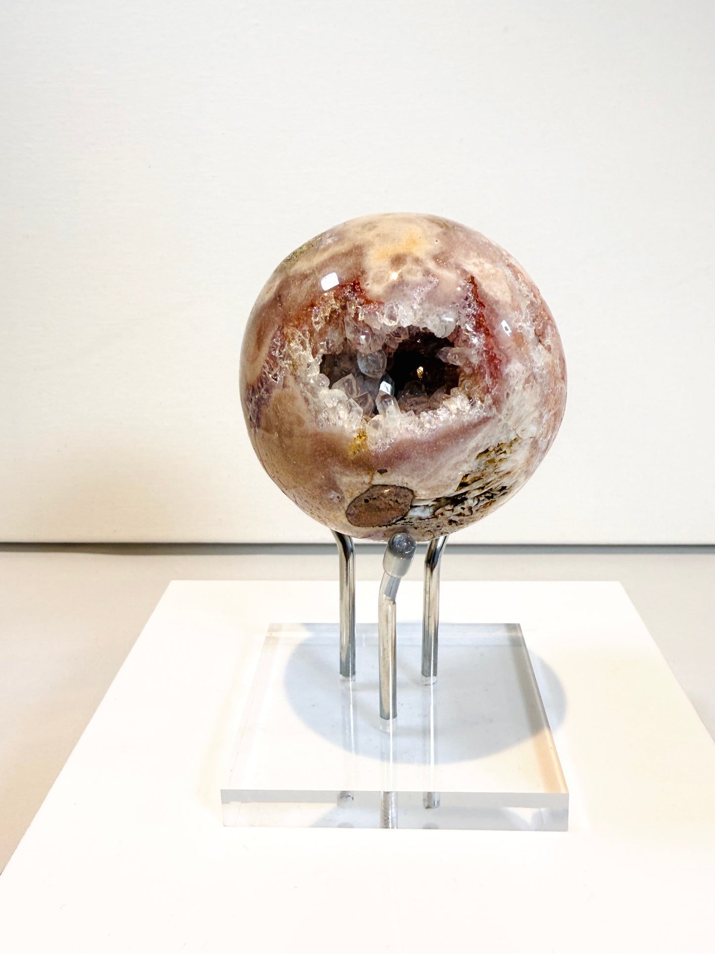 Pink amethyst sphere