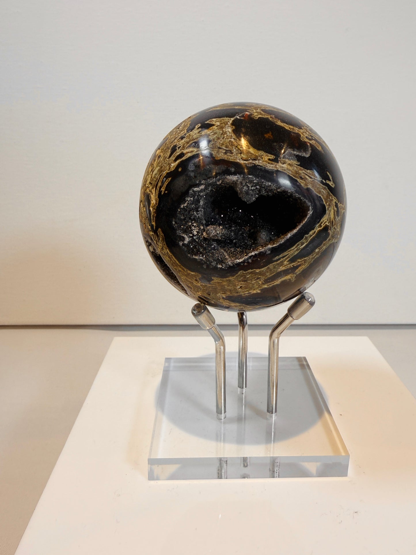 Unusual Druzy Jasper Sphere