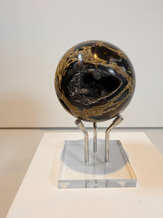 Unusual Druzy Jasper Sphere