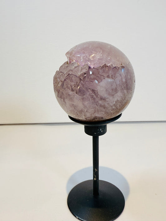 Amethyst (pale) Geode Sphere