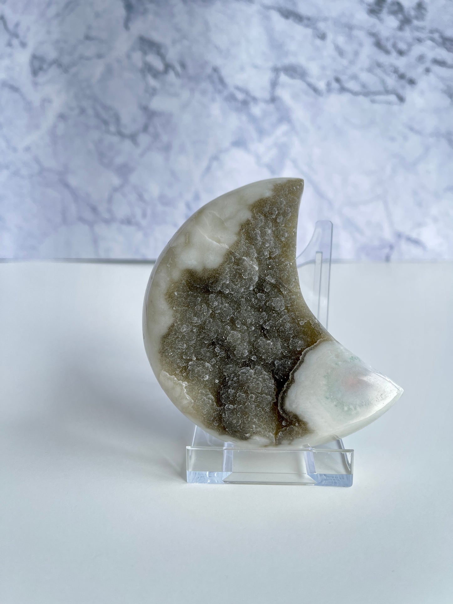 Jasper sugar druzy Moon