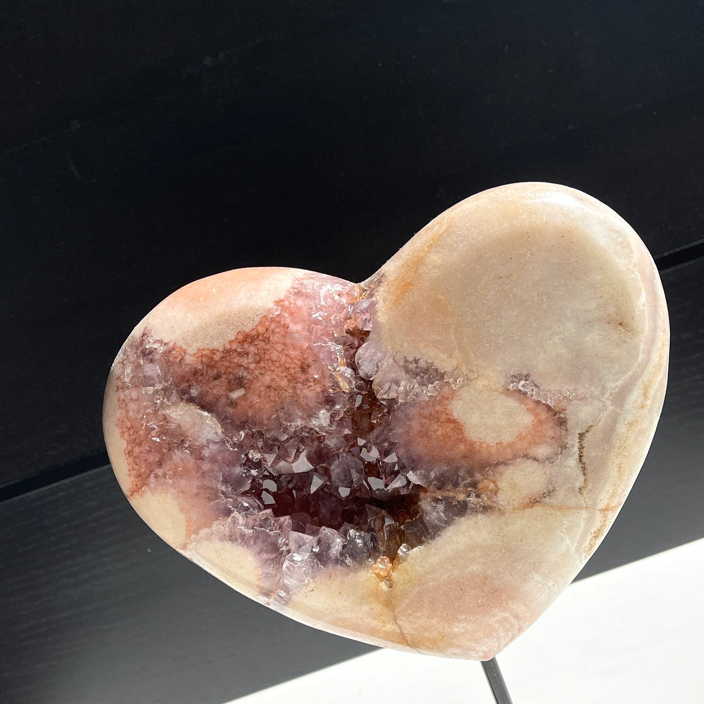Pink Amethyst Statement Heart
