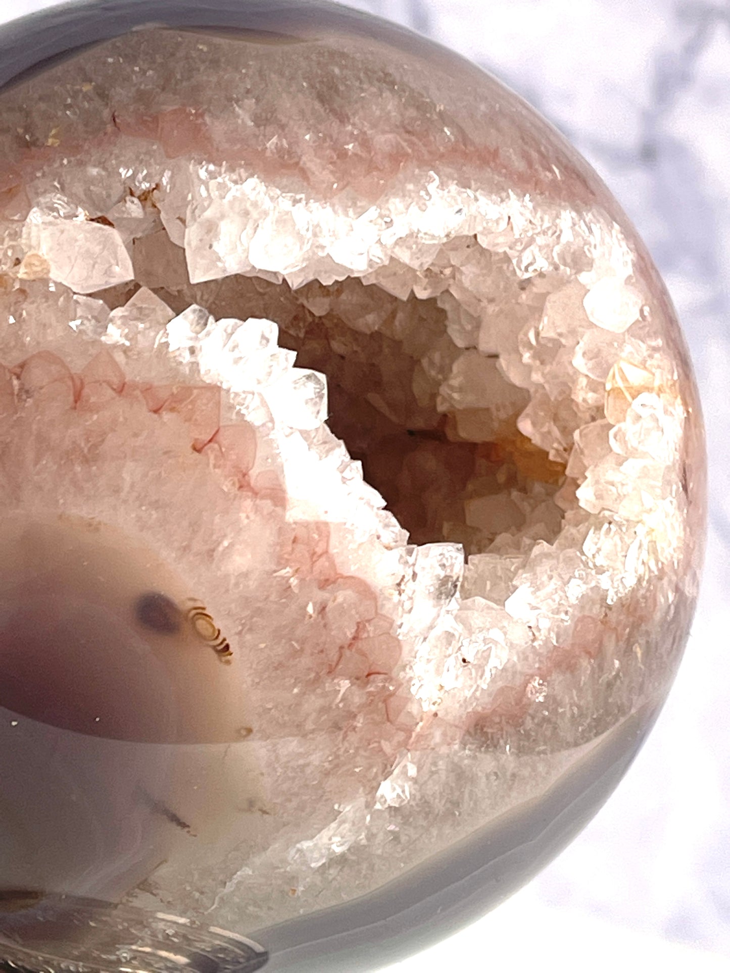 Agate Sphere with dendrites