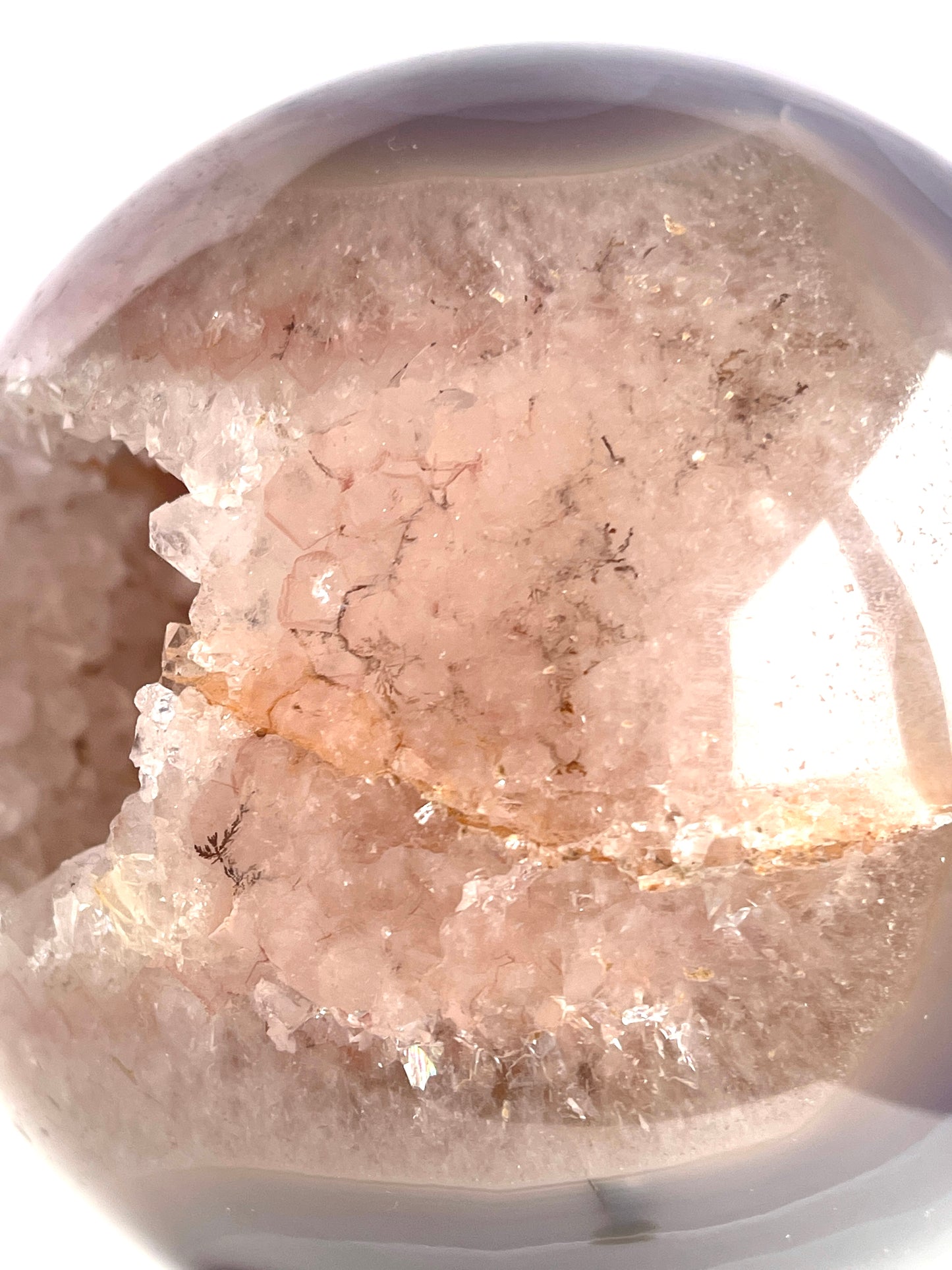 Agate Sphere with dendrites